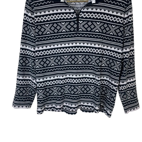 ⭐️2/$20 Lauren Ralph Lauren Active Pull Over Nordic Print Quarter Zip Jacket - Picture 3 of 12